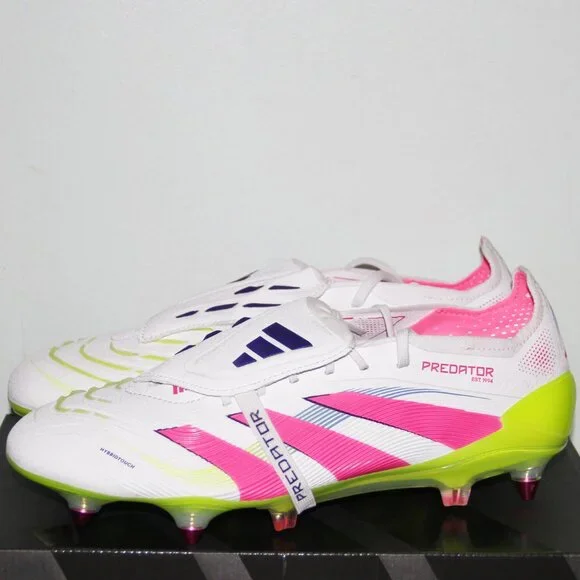 Adidas Predator Elite Fold-Over FT SG Soccer Cleats Men 10 11.5 White Pink